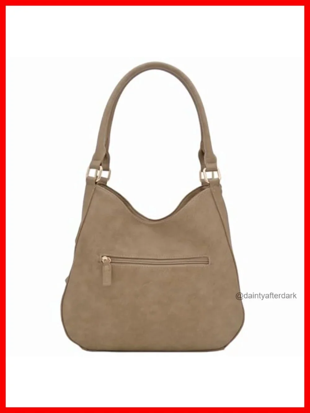 Faux Leather Medium Hobo Bag 3 Compartments Top Handle Shoulder Bag